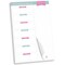 bloom daily planners Planning Pad, 6" x 9", Meal Planning Pad with Magnets, Pink & Teal